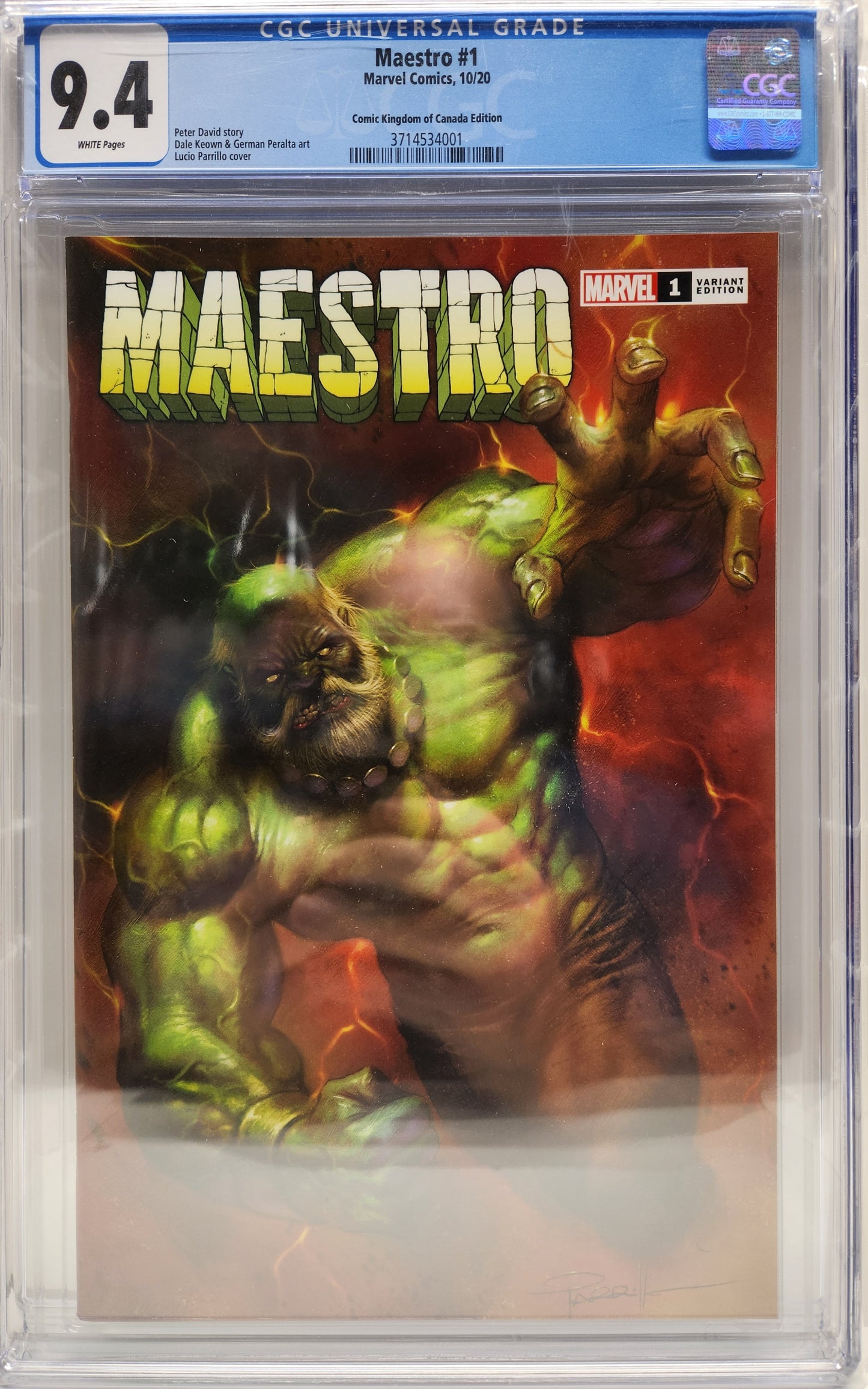 Maestro #1 Retailer Variant CGC 9.4