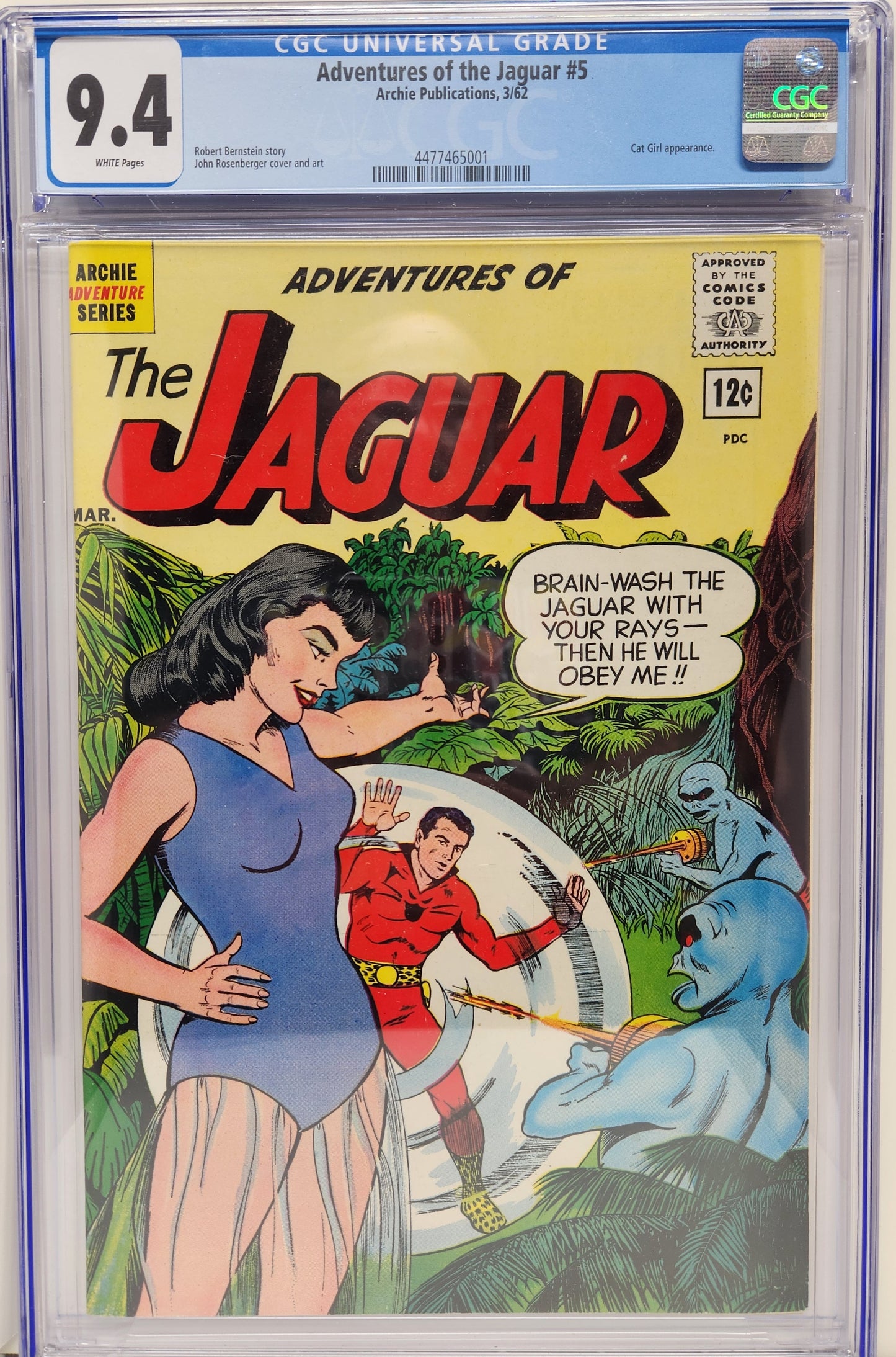 Adventures of the Jaguar #5 CGC 9.4